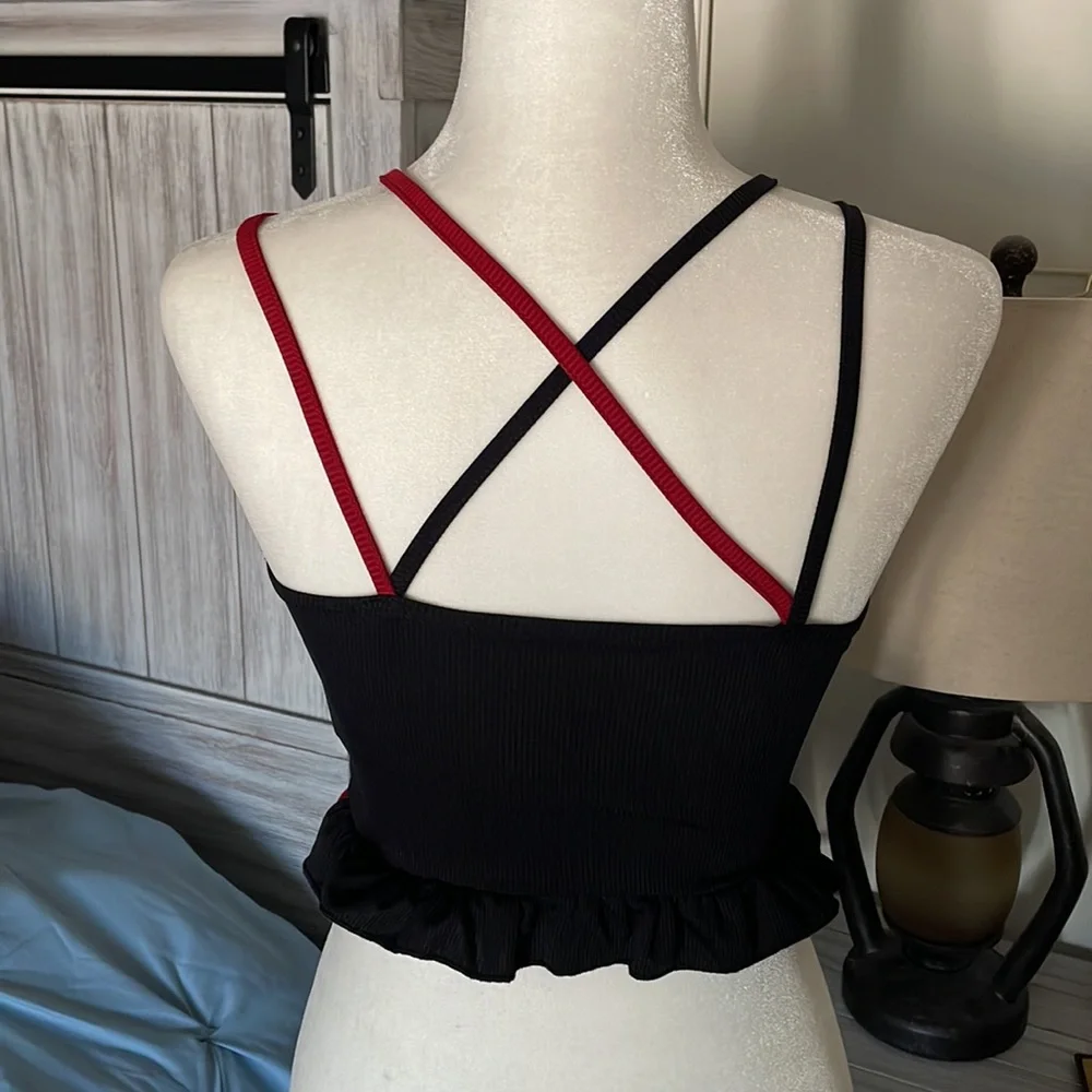 NWOT black & red halter top - Picture 4 of 9